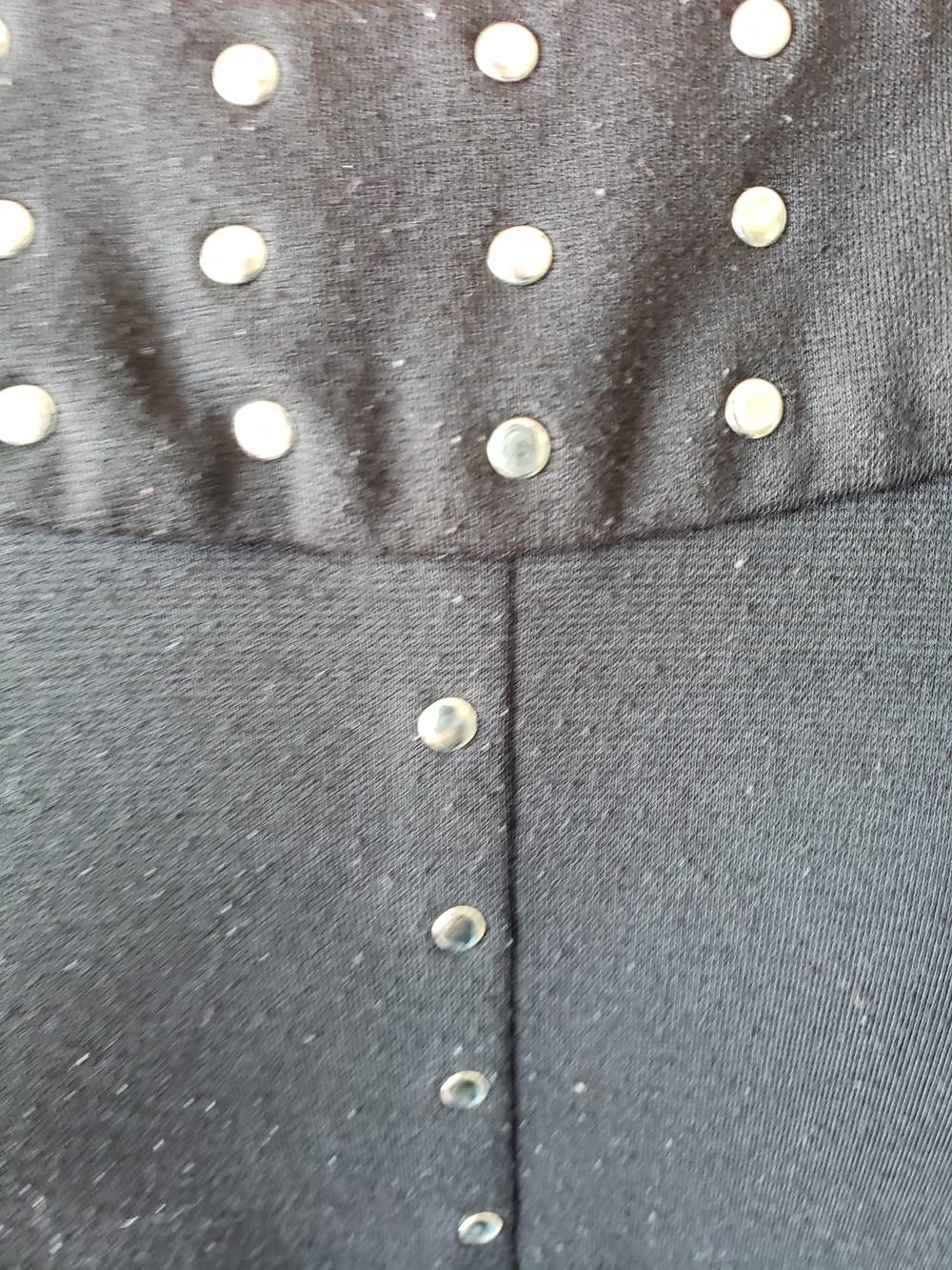MICHAEL Michael Kors Black Sleeveless Mini Dress with Silver Stud Detail - Picture 4 of 5